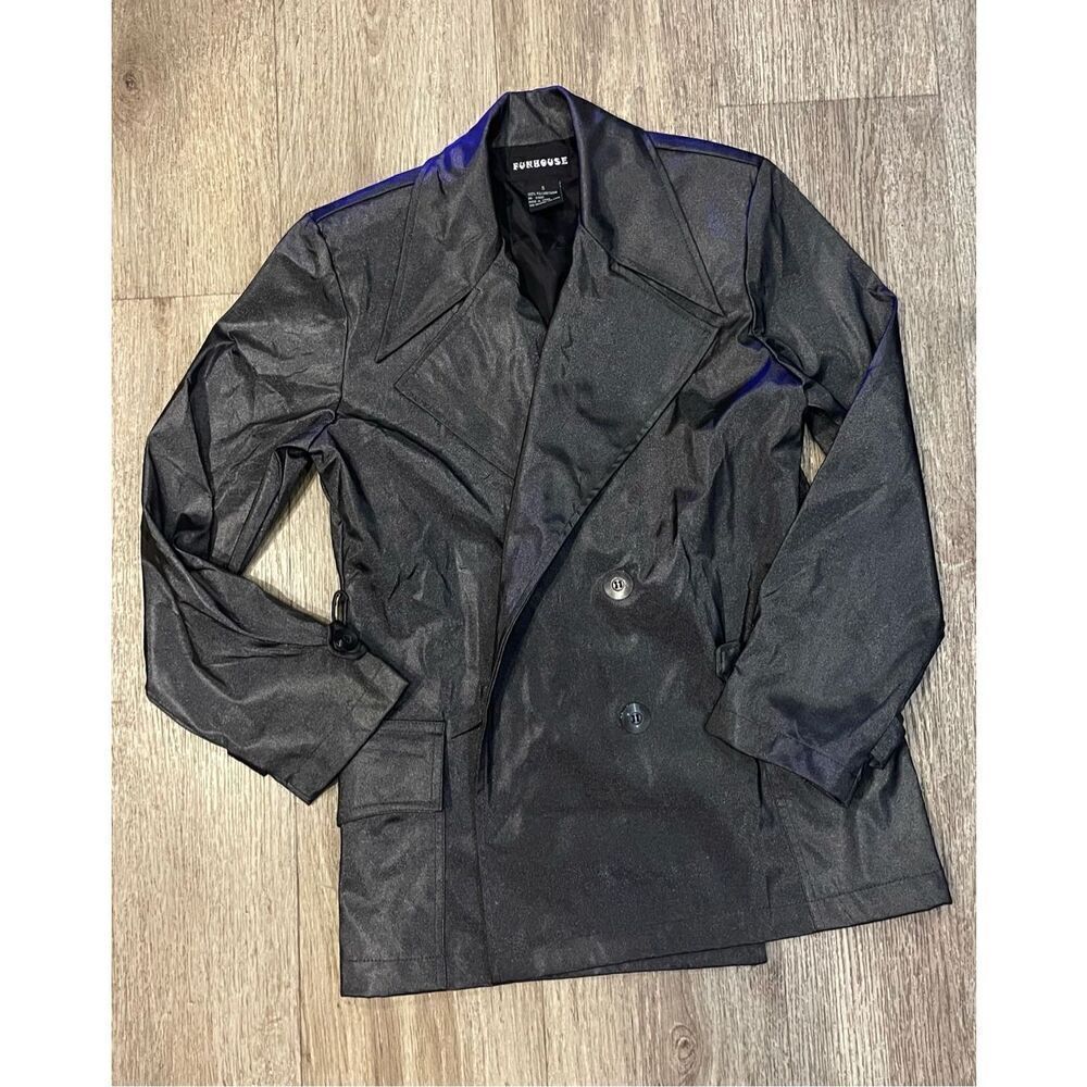 Funhouse Metallic Silver Y2K Jacket Small